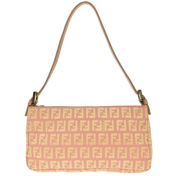 Fendi Handbags - Fendi Pink Canvas Zucchino Handbag 8BR041-028 136126